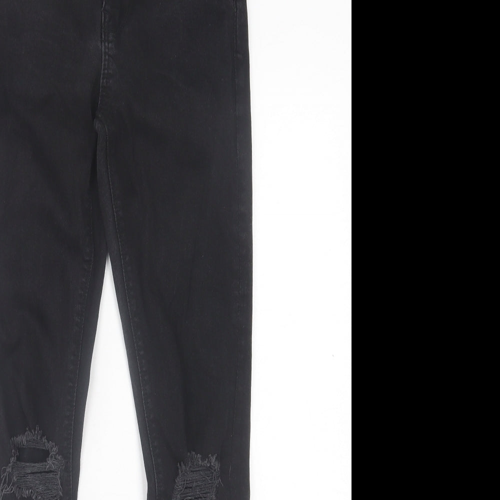 ASOS Mens Black  Cotton Skinny Jeans Size 28 in L30 in Regular Button - Short Leg