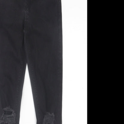 ASOS Mens Black  Cotton Skinny Jeans Size 28 in L30 in Regular Button - Short Leg