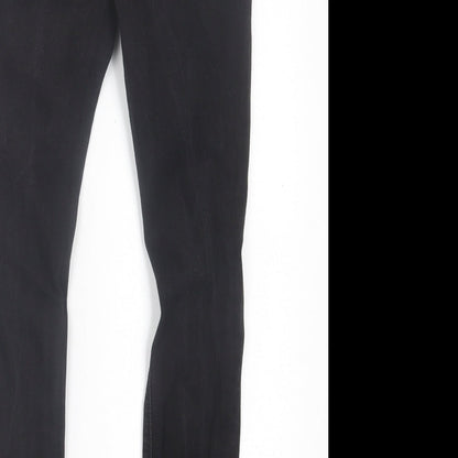 ASOS Mens Black  Cotton Skinny Jeans Size 28 in L30 in Regular Button - Short Leg