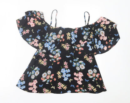 Atmosphere Womens Multicoloured Floral Polyester Basic Tank Size 8 Scoop Neck