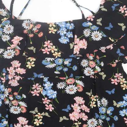 Atmosphere Womens Multicoloured Floral Polyester Basic Tank Size 8 Scoop Neck