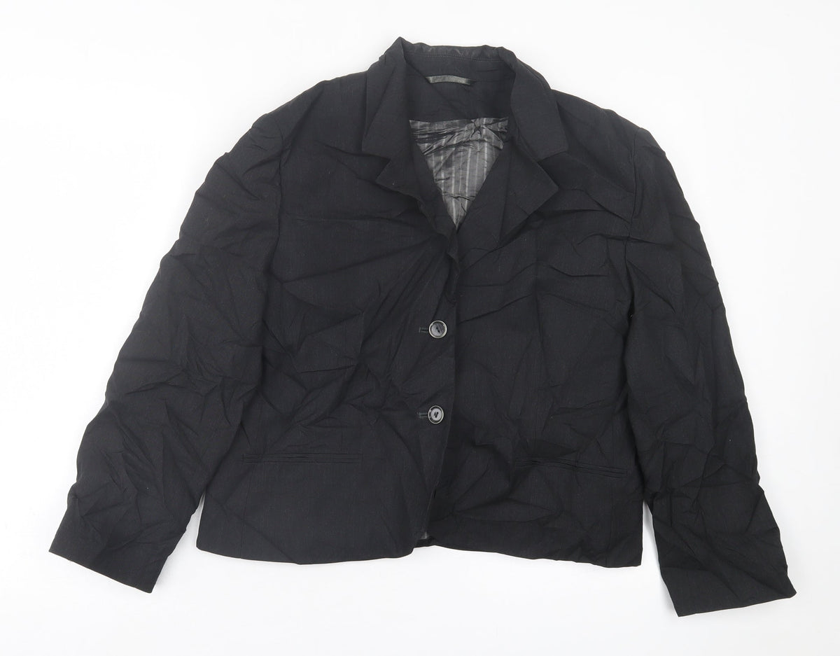 Waredrobe Womens Black   Jacket Blazer Size 14  Button