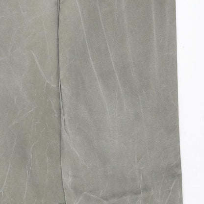 NEXT Womens Green Geometric Cotton Straight Jeans Size 12 L33 in Regular Button