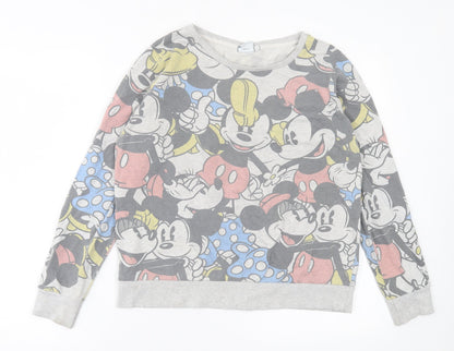 Womens UK Size 14 Disney Multicoloured Pullover Sweatshirt
