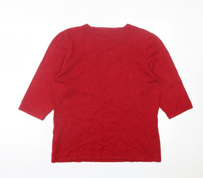 Womens UK Size XL Anna Rose Red Pullover Jumper