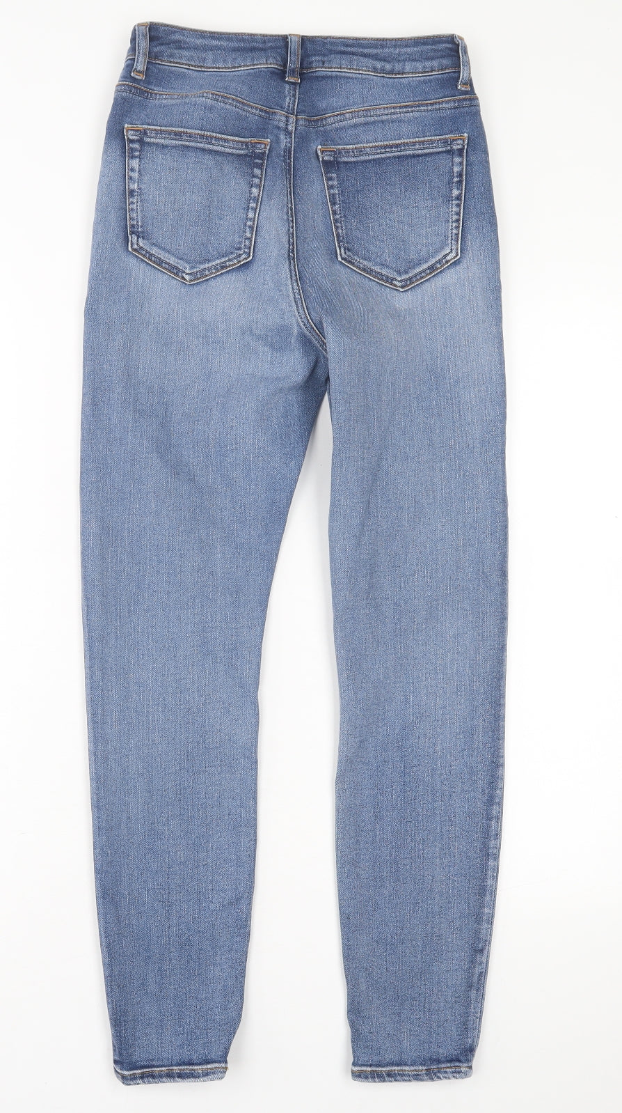 ASOS Womens Blue  Cotton Skinny Jeans Size 28 in L30 in Regular Button