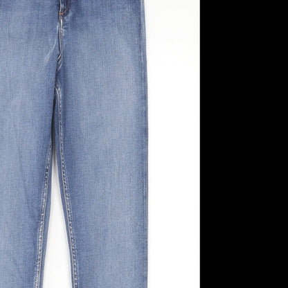 ASOS Womens Blue  Cotton Skinny Jeans Size 28 in L30 in Regular Button