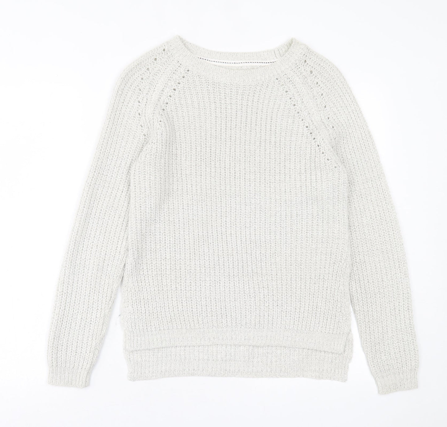 Womens UK Size S Papaya Grey Pullover Jumper
