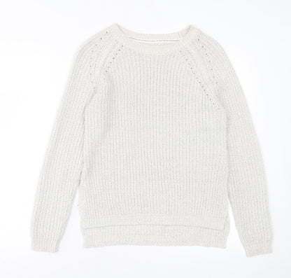 Womens UK Size S Papaya Grey Pullover Jumper