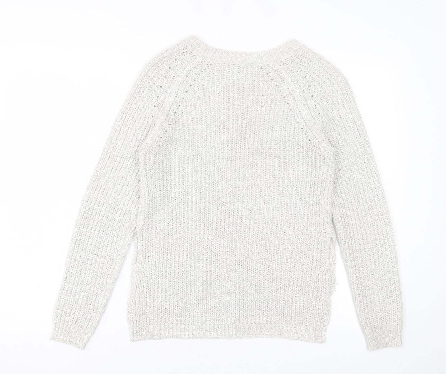 Womens UK Size S Papaya Grey Pullover Jumper