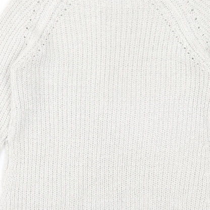 Womens UK Size S Papaya Grey Pullover Jumper