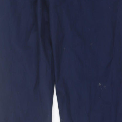 House Of Cavani Mens Blue  Polyester Trousers  Size 30 L29 in Regular Button - Short Leg