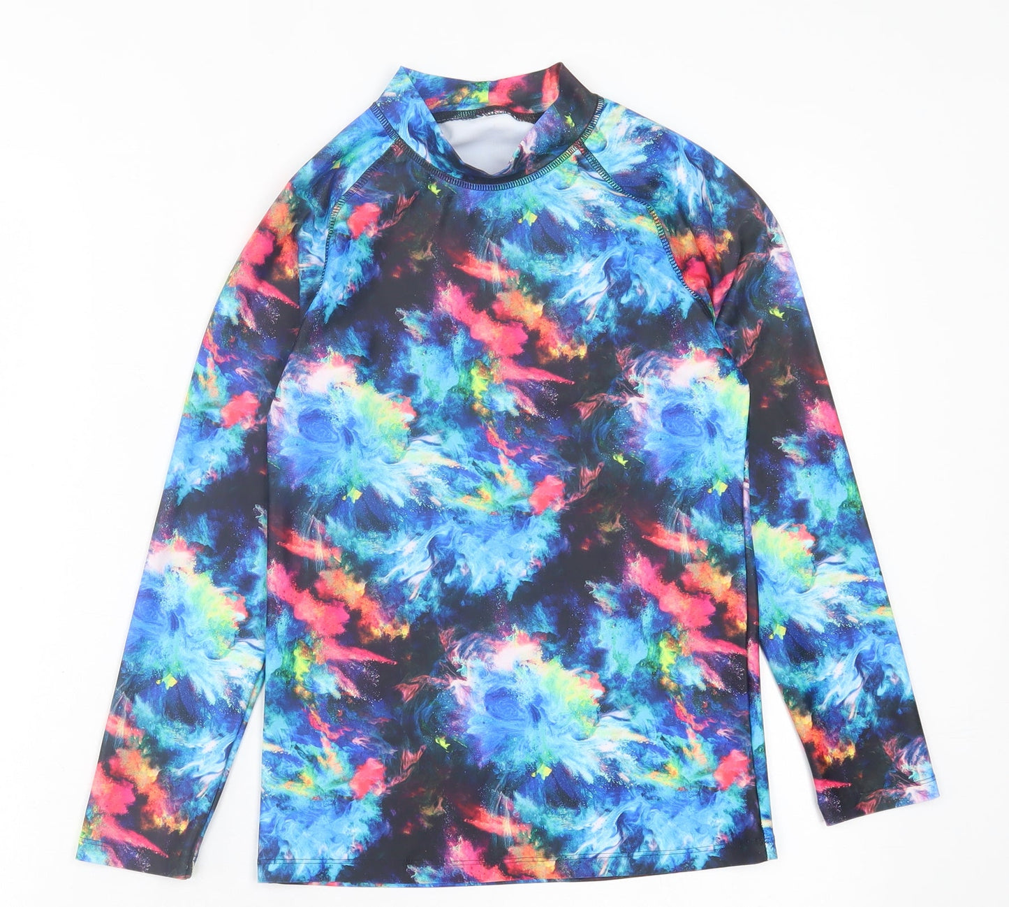 NEXT Girls Multicoloured Geometric Polyester Basic Casual Size 12 Years High Neck Pullover