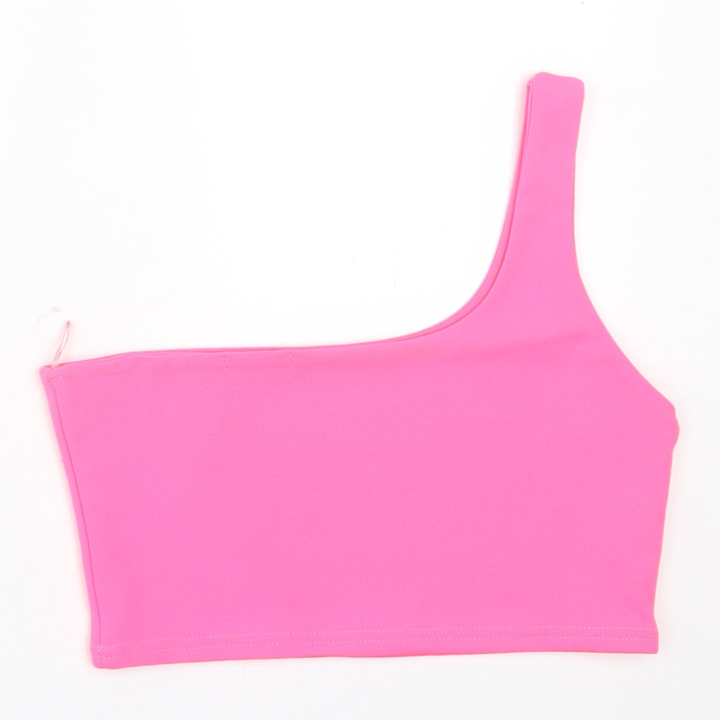 IX LONDON  Womens Pink  Polyester Cropped Tank Size 12 One Shoulder
