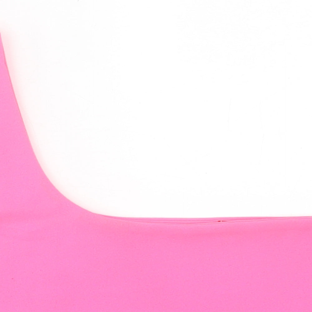 IX LONDON  Womens Pink  Polyester Cropped Tank Size 12 One Shoulder