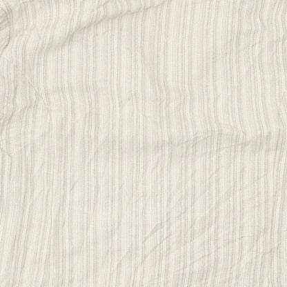 EWM Womens Beige Striped  Jacket Blazer Size 18  Button