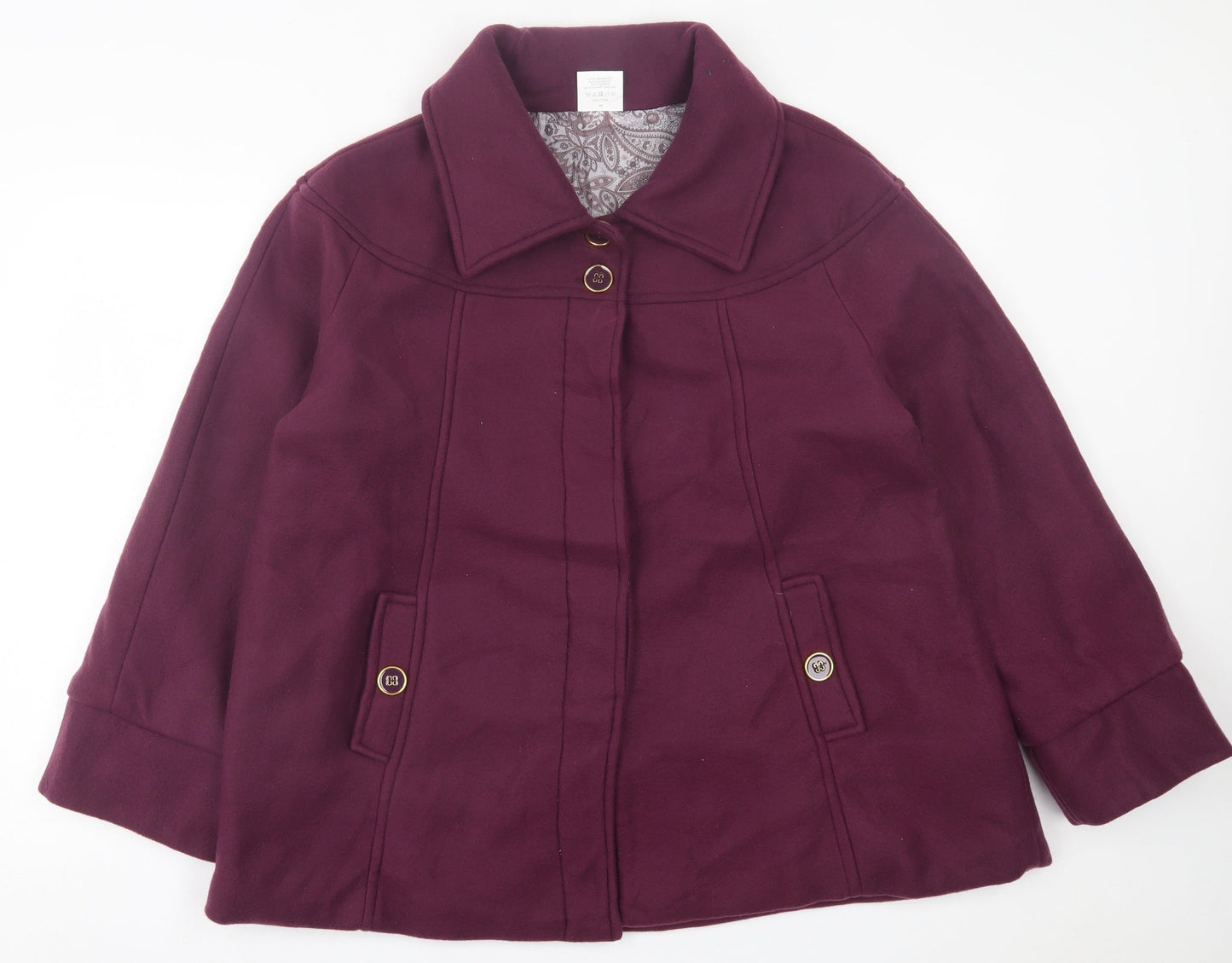 Womens UK Size 18 Anne De Lancay Pink Overcoat