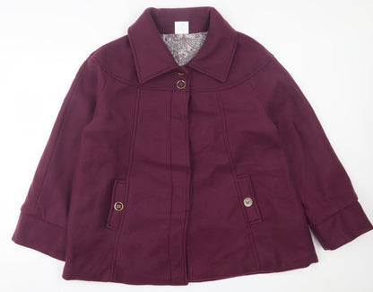 Womens UK Size 18 Anne De Lancay Pink Overcoat