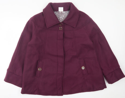 Womens UK Size 18 Anne De Lancay Pink Overcoat