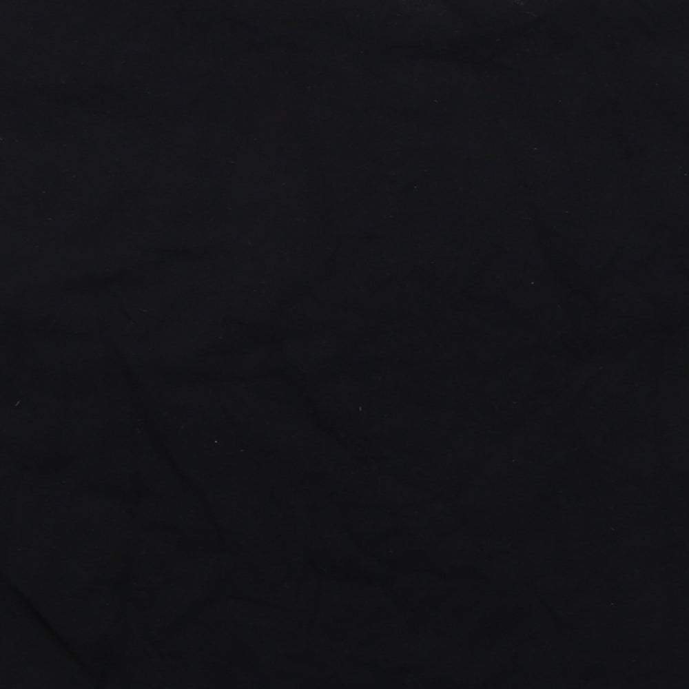 F&F Girls Black  Cotton Cropped T-Shirt Size 11-12 Years Crew Neck Pullover - Arizona