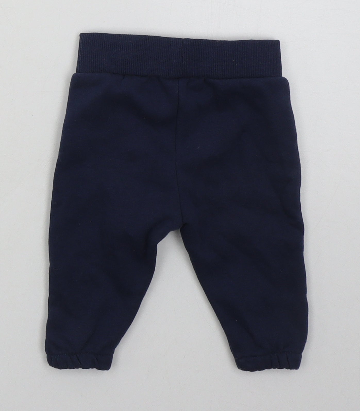 Primark Boys Blue  Cotton Sweatpants Trousers Size 6-9 Months  Drawstring - Mickey Mouse