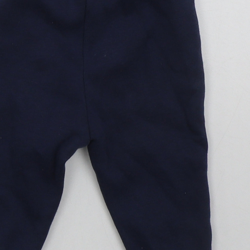 Primark Boys Blue  Cotton Sweatpants Trousers Size 6-9 Months  Drawstring - Mickey Mouse