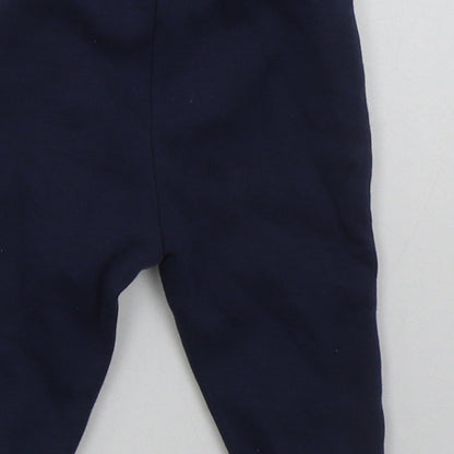 Primark Boys Blue  Cotton Sweatpants Trousers Size 6-9 Months  Drawstring - Mickey Mouse