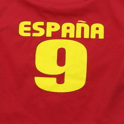 Dunnes Boys Red  Polyester Basic T-Shirt Size 6-9 Months Crew Neck Pullover - Espana