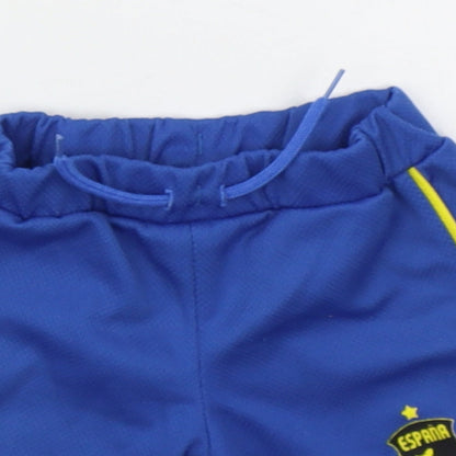 Dunnes Boys Blue  Polyester Sweatpants Trousers Size 6-9 Months  Drawstring - Espana