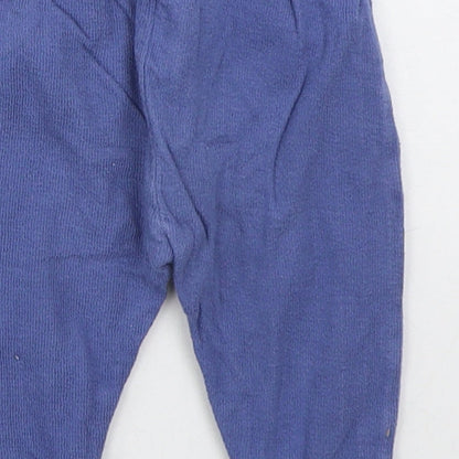 Mini Club Boys Blue  Cotton Sweatpants Trousers Size 3-6 Months  Drawstring