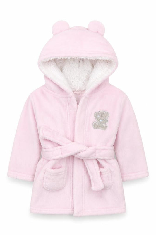 CBG Girls Pink Solid Polyester Kimono Robe Size 9-12 Months  Tie - Tatty Teddy