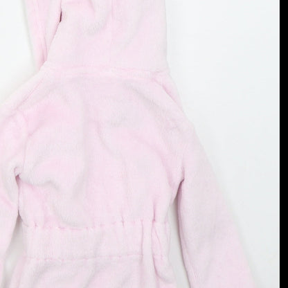 CBG Girls Pink Solid Polyester Kimono Robe Size 9-12 Months  Tie - Tatty Teddy