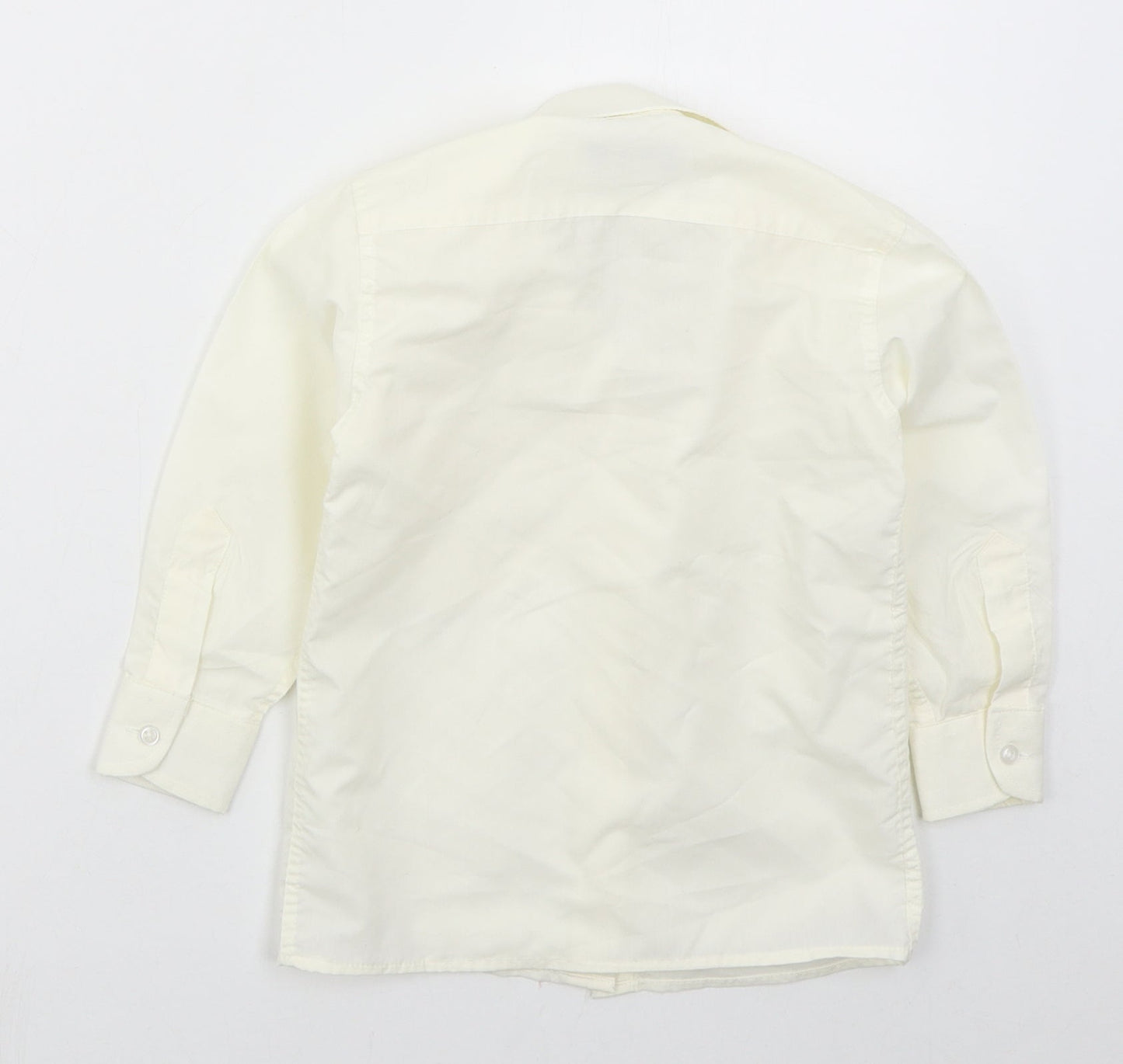 Flamingo Boys Ivory  Polyester Basic Button-Up Size 2-3 Years Collared Button