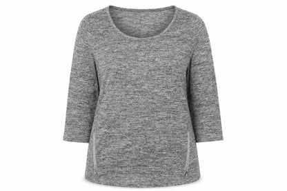 Womens UK Size M Papaya Grey Basic T-Shirt