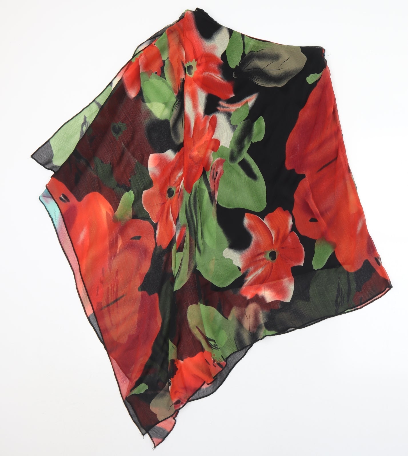 AX Womens Multicoloured Floral Polyester Basic Blouse Size 8 One Shoulder