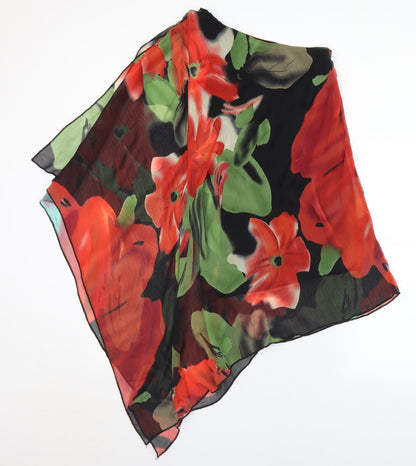 AX Womens Multicoloured Floral Polyester Basic Blouse Size 8 One Shoulder