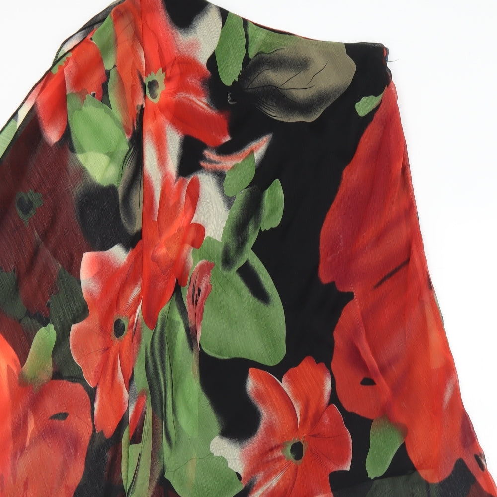 AX Womens Multicoloured Floral Polyester Basic Blouse Size 8 One Shoulder