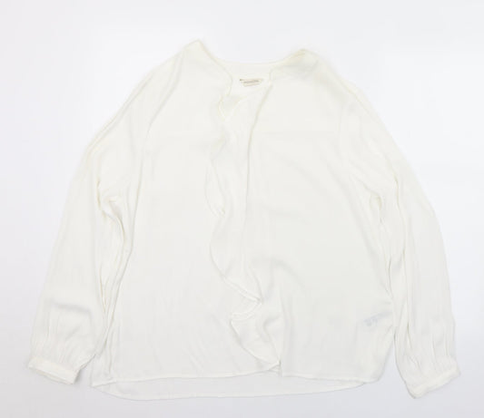 Womens UK Size 12 Monsoon White Basic Blouse