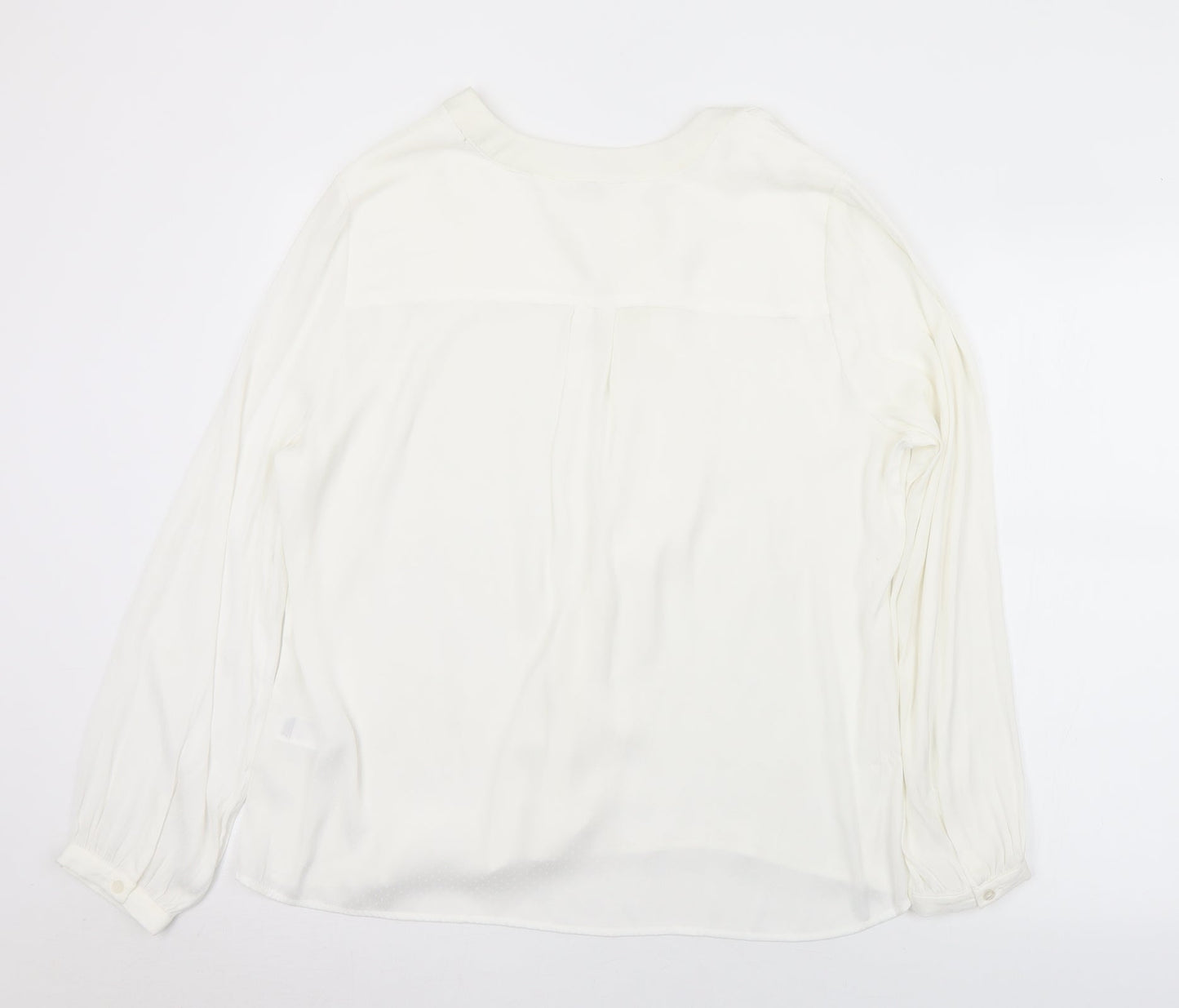 Womens UK Size 12 Monsoon White Basic Blouse