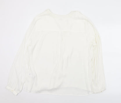Womens UK Size 12 Monsoon White Basic Blouse