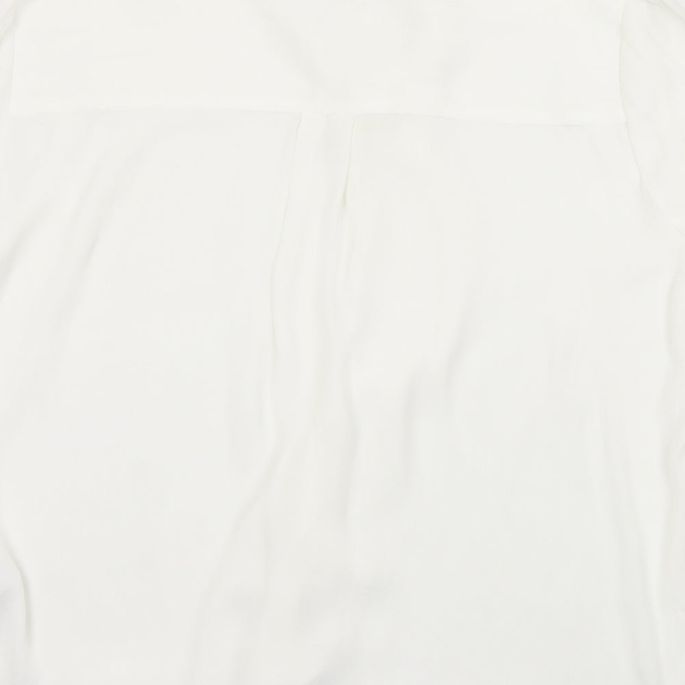 Womens UK Size 12 Monsoon White Basic Blouse