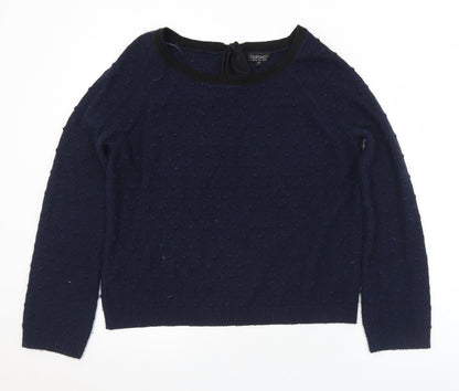Womens UK Size 10 Topshop Blue Pullover Jumper