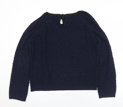 Womens UK Size 10 Topshop Blue Pullover Jumper