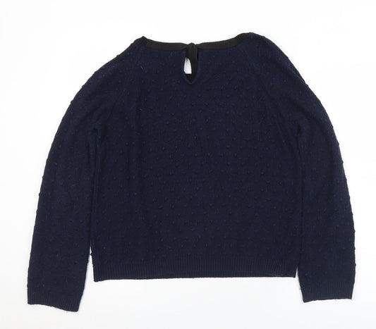 Womens UK Size 10 Topshop Blue Pullover Jumper