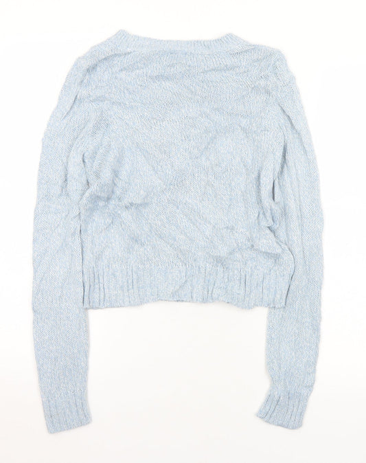 Womens UK Size XS Divided Blue Pullover Jumper