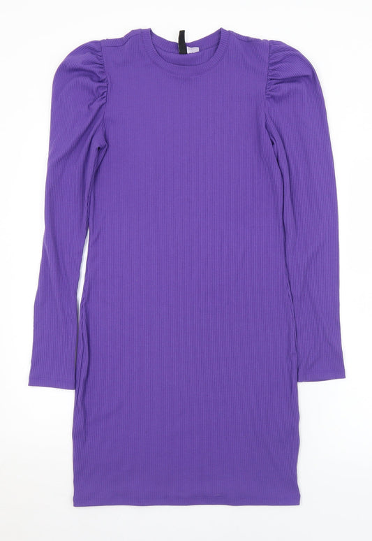 Womens UK Size M Divided Purple Pullover Jumper