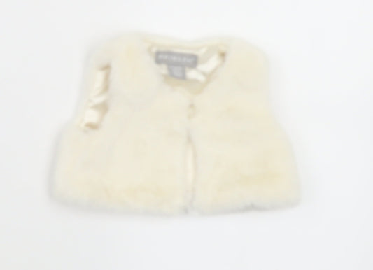 Primark Girls White  Polyester Cape Jumper Size 0-3 Months  Button