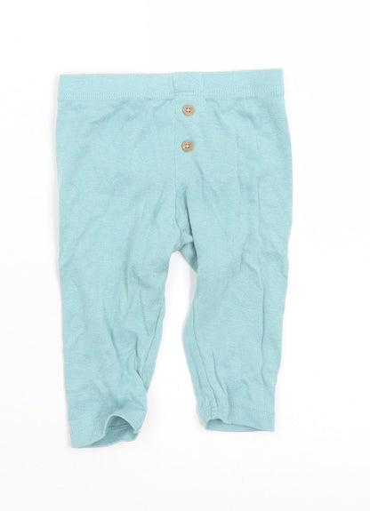 Marks and Spencer Baby Blue  Cotton Jogger Leggings Size 3-6 Months
