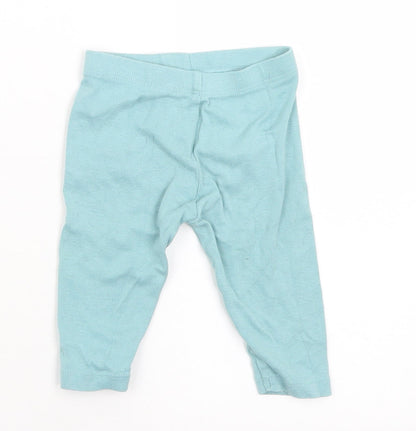 Marks and Spencer Baby Blue  Cotton Jogger Leggings Size 3-6 Months