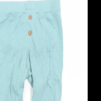 Marks and Spencer Baby Blue  Cotton Jogger Leggings Size 3-6 Months